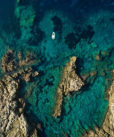 Boat,On,The,Coast,Of,The,Island,Of,Menorca,,Enjoying